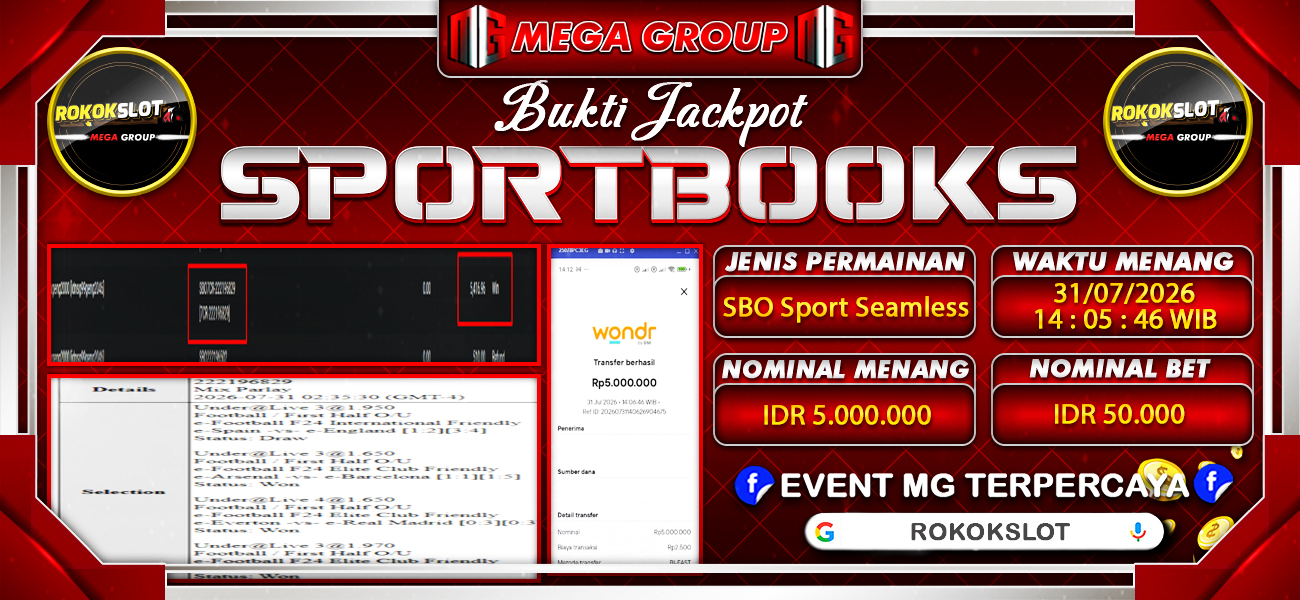 Bukti JP situs Rokokslot hari Jumat, 31 Juli 2026