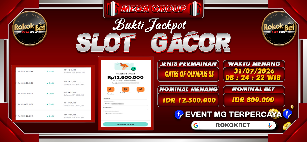 Bukti JP situs Rokokbet hari Jumat, 31 Juli 2026