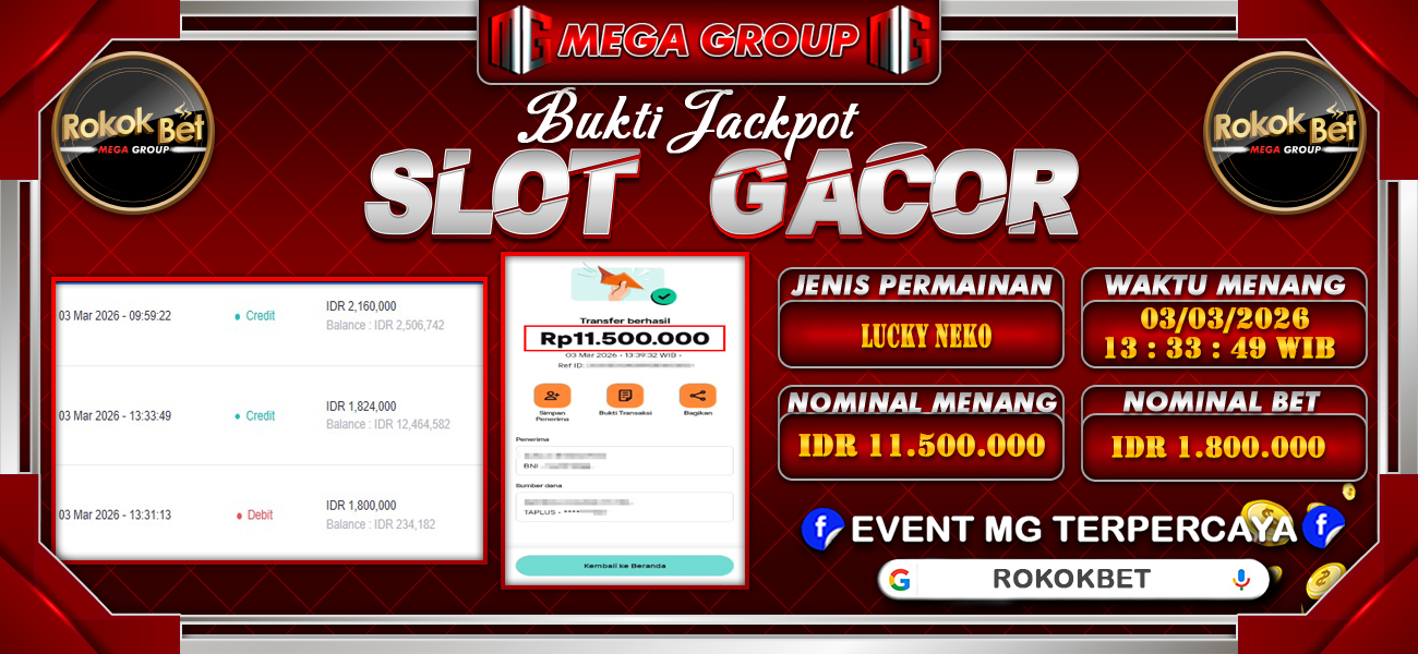 Bukti JP situs Rokokbet hari Rabu, 04 Maret 2026